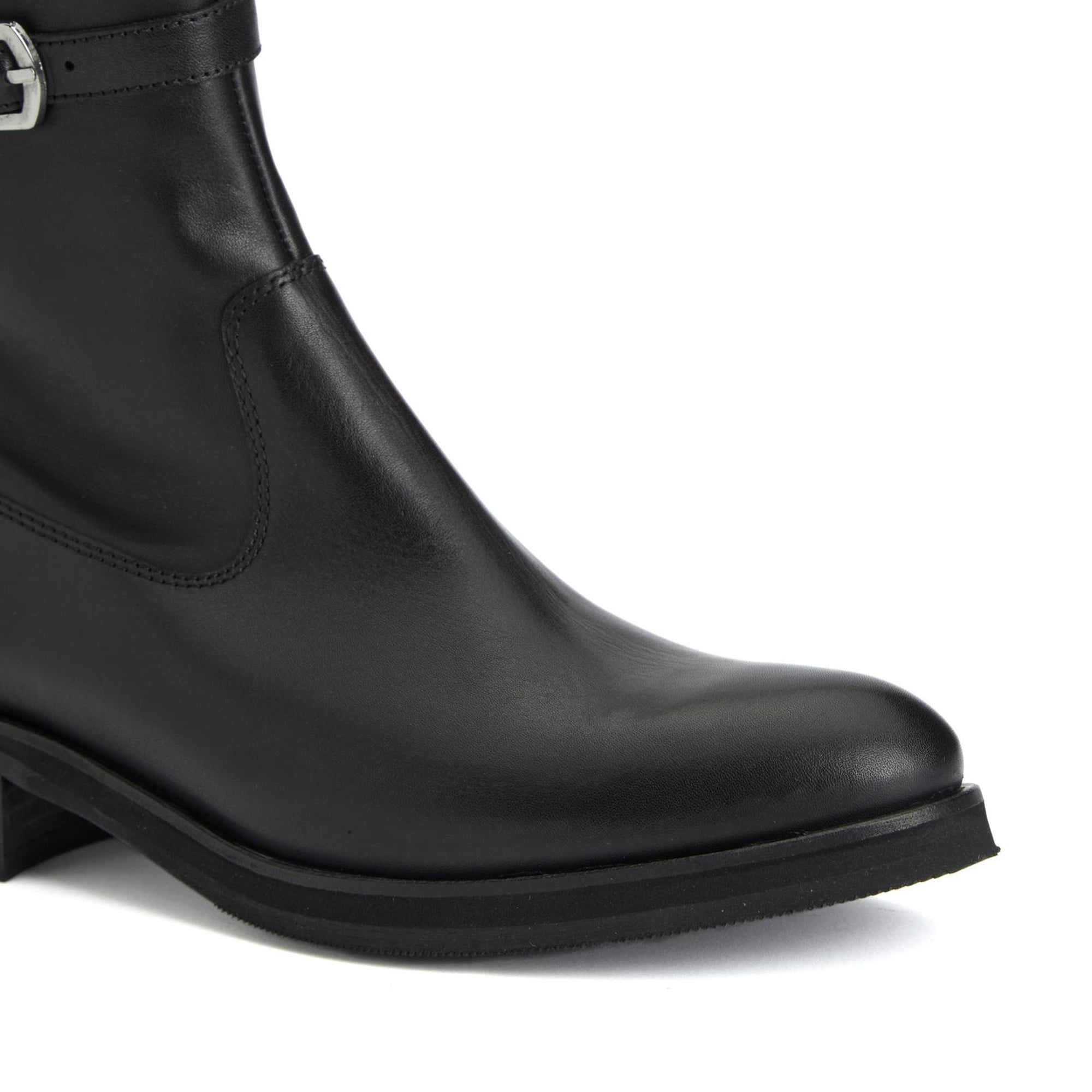 George Hogg Kadın Siyah Toka Detaylı Deri Bot