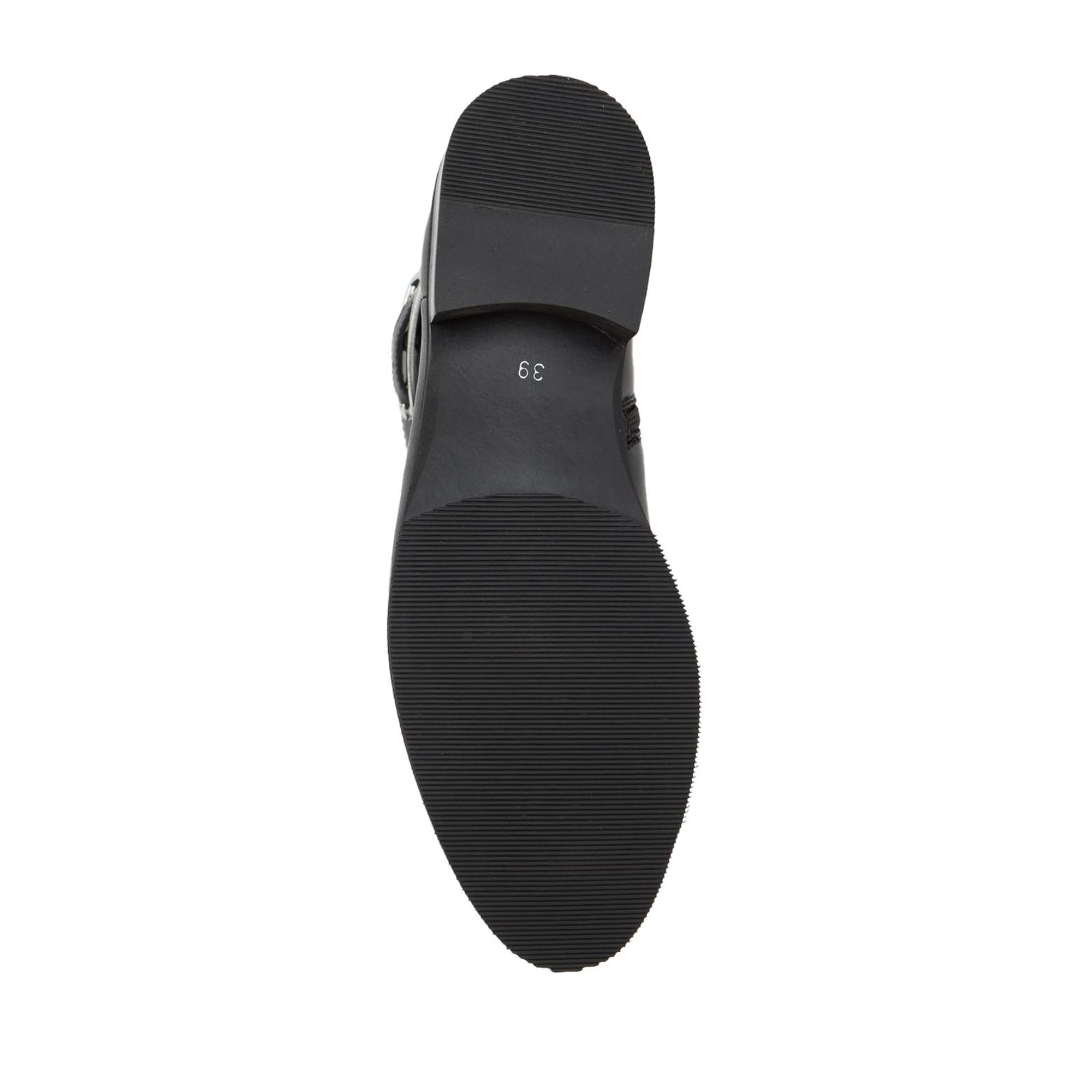 George Hogg Kadın Siyah Toka Detaylı Deri Bot