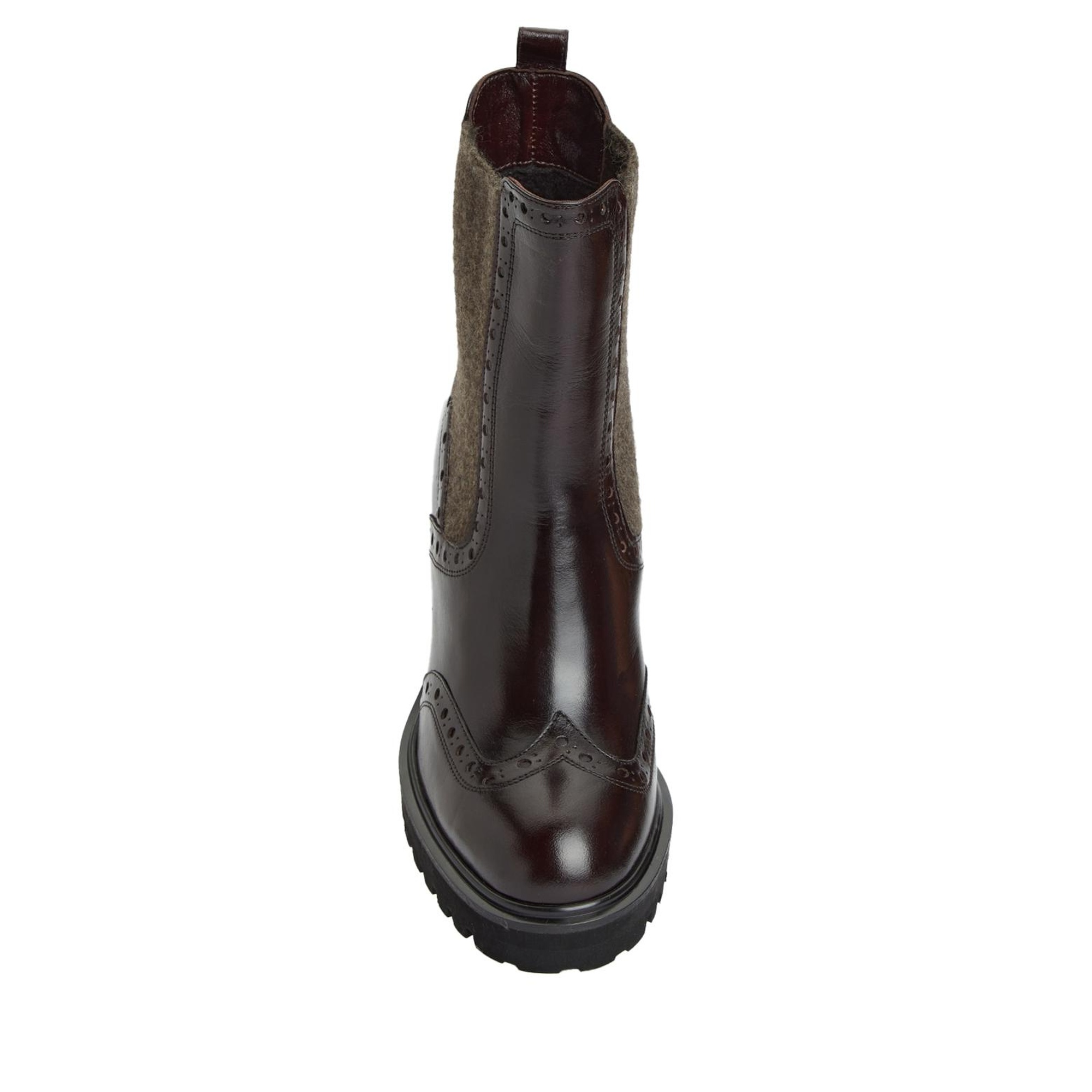 George Hogg Kadın Kahverengi Topuklu Chelsea Deri Bot