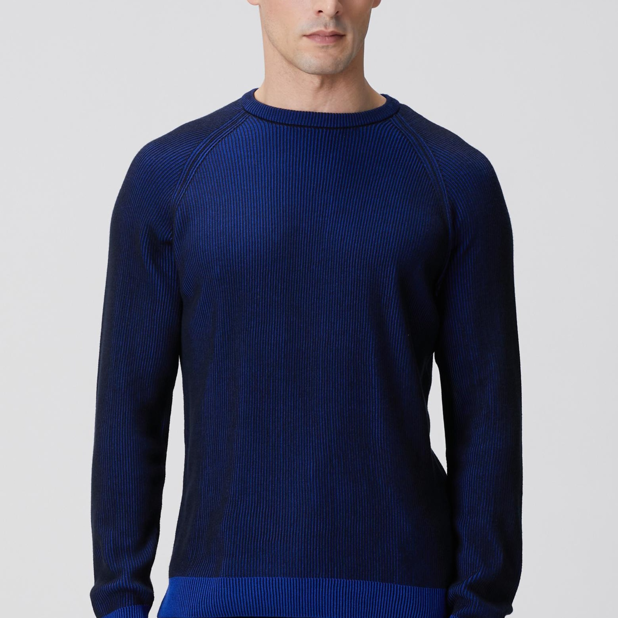 Network Erkek Lacivert Fitilli Kazak