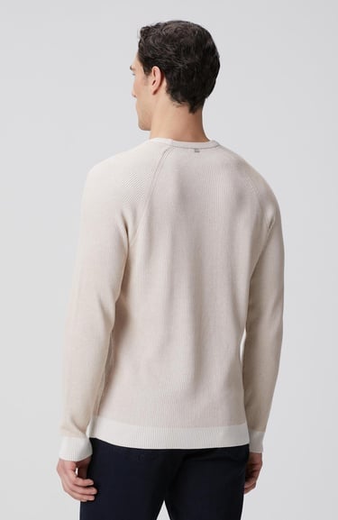  Network Erkek Bej Fitilli Kazak