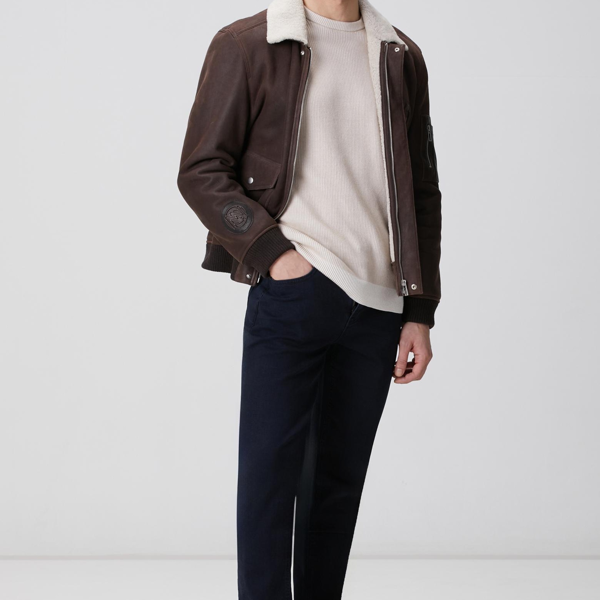 Network Erkek Bej Fitilli Kazak