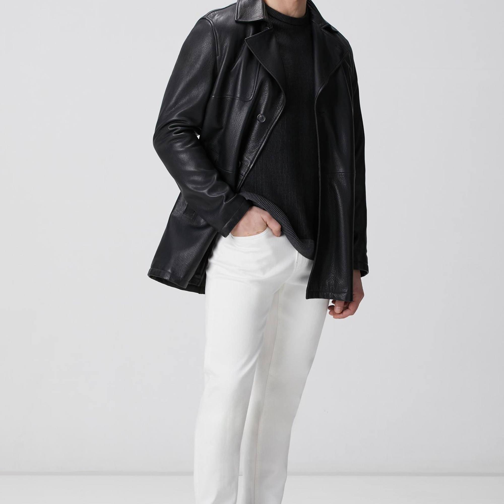 Network Erkek Siyah Fitilli Kazak