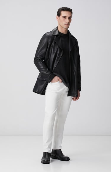  Network Erkek Siyah Fitilli Kazak