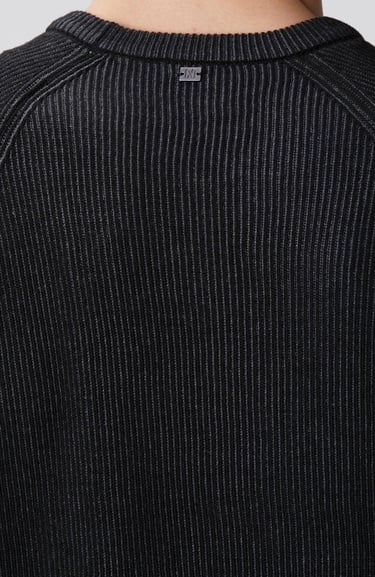  Network Erkek Siyah Fitilli Kazak