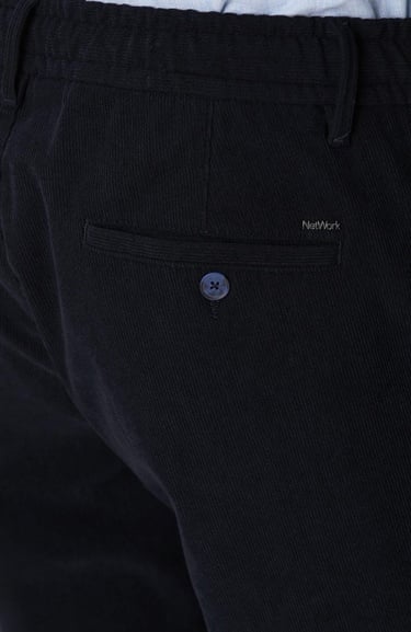  Network Erkek Lacivert Kadife Fitilli Jogger Pantolon