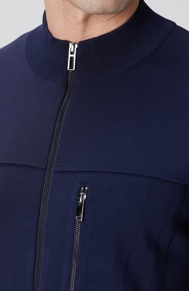  Network Erkek Lacivert Cep Detaylı Triko Mont