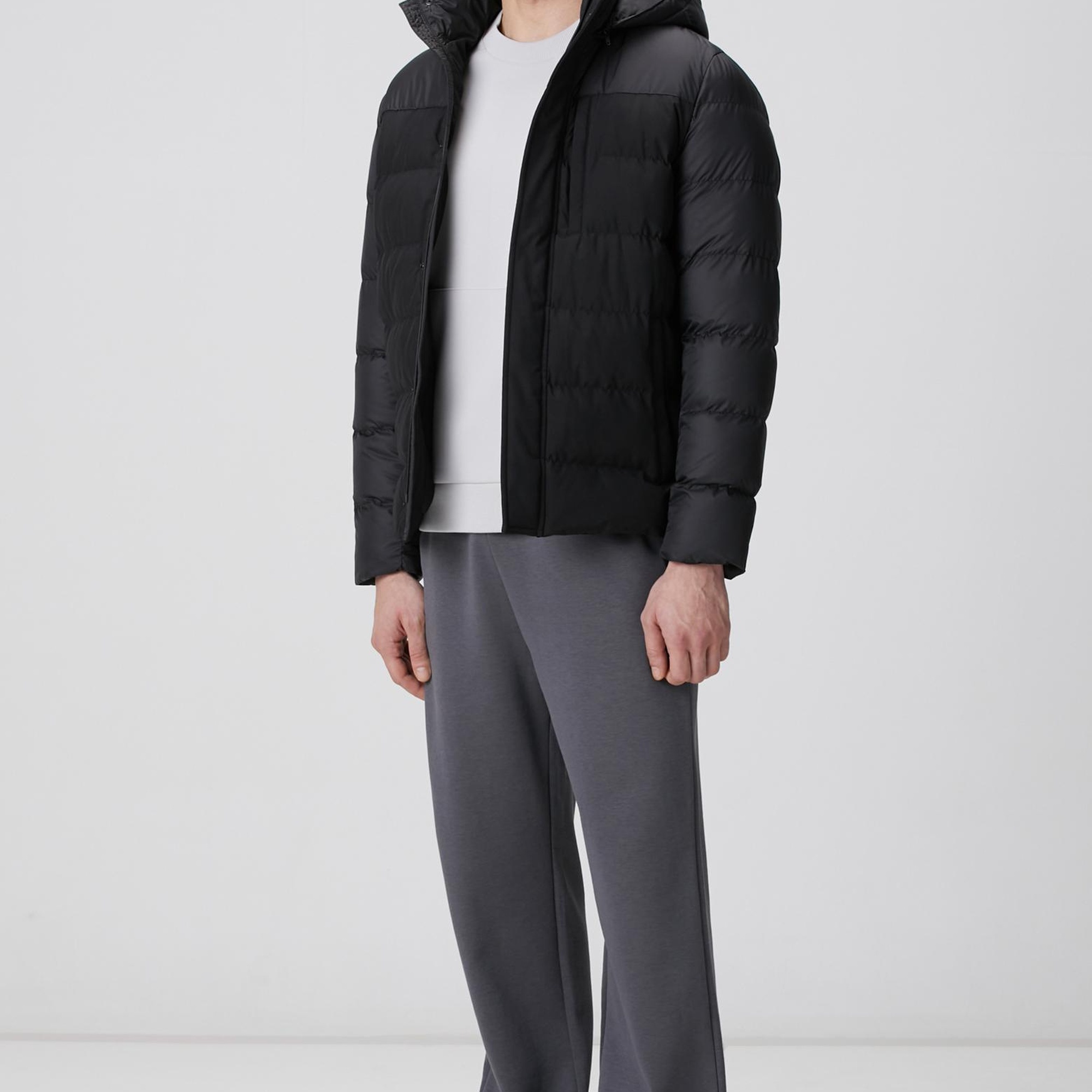 Network Erkek Gri Melanj Kanguru Cepli Sweatshirt