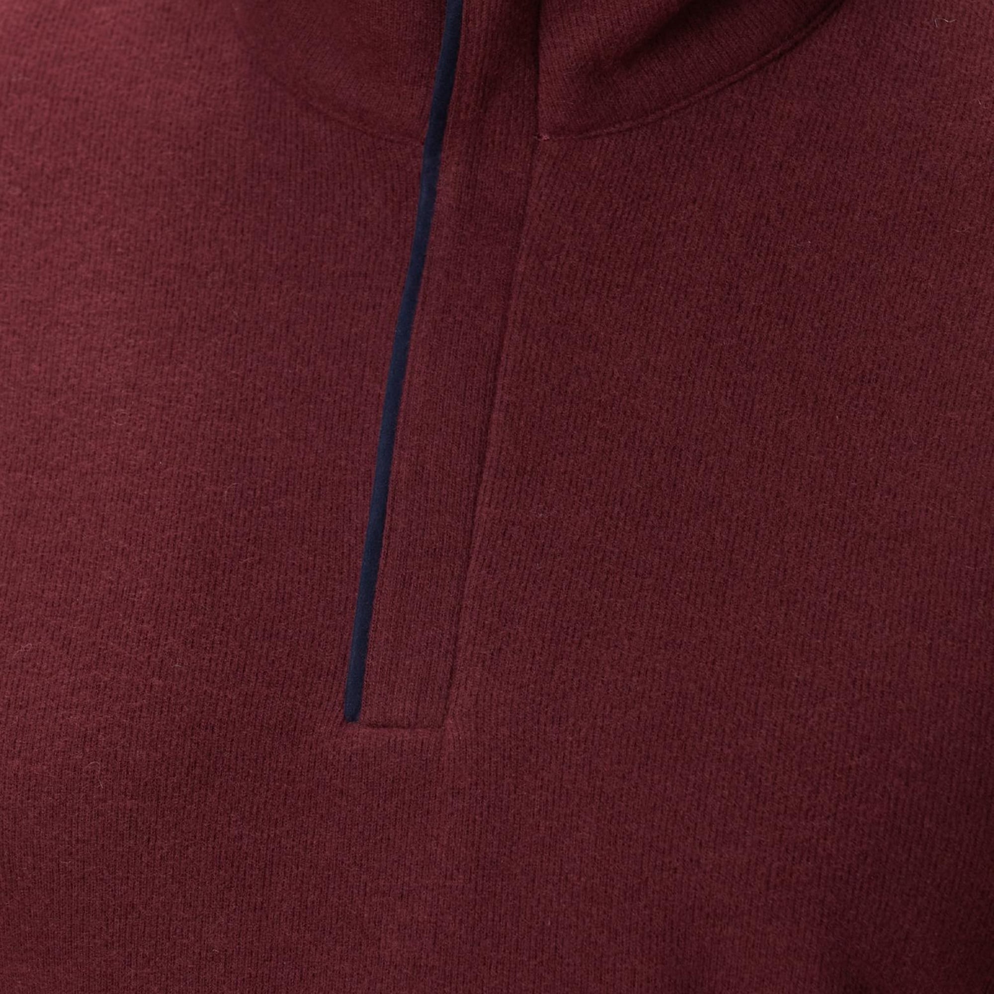 Network Erkek Bordo Süet Garni Detaylı Sweatshirt
