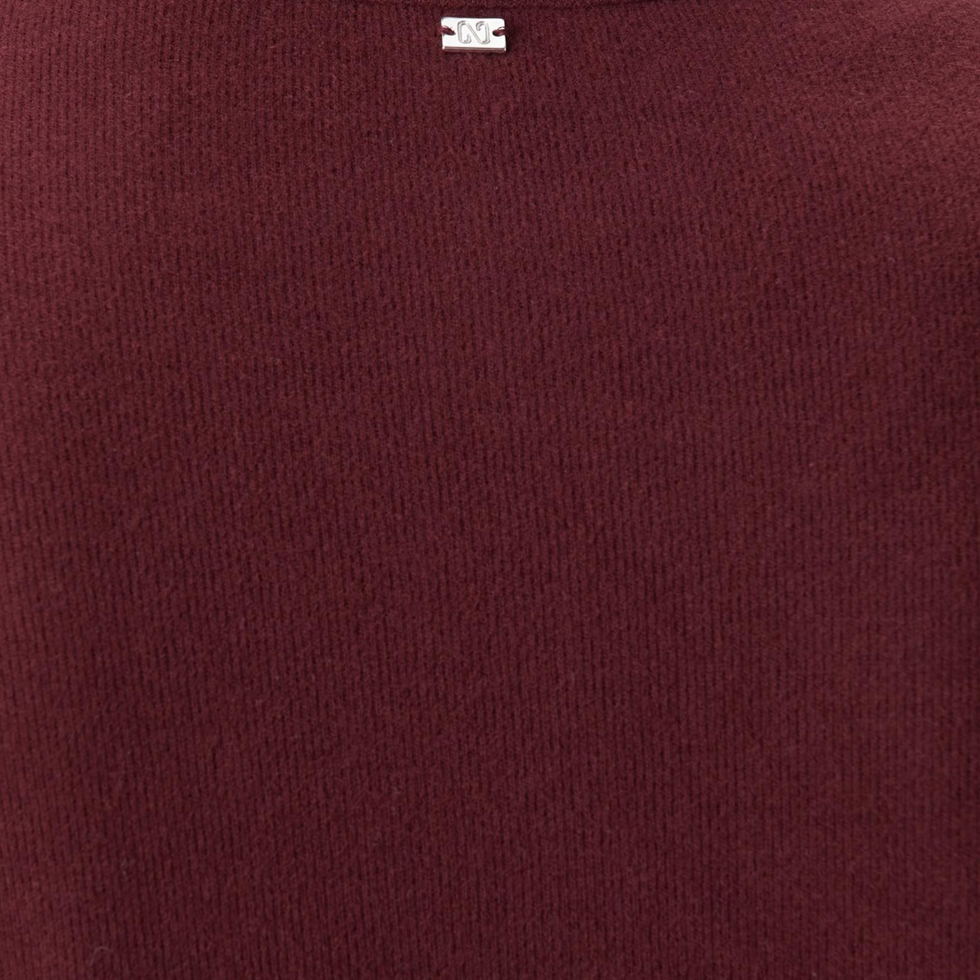 Network Erkek Bordo Süet Garni Detaylı Sweatshirt
