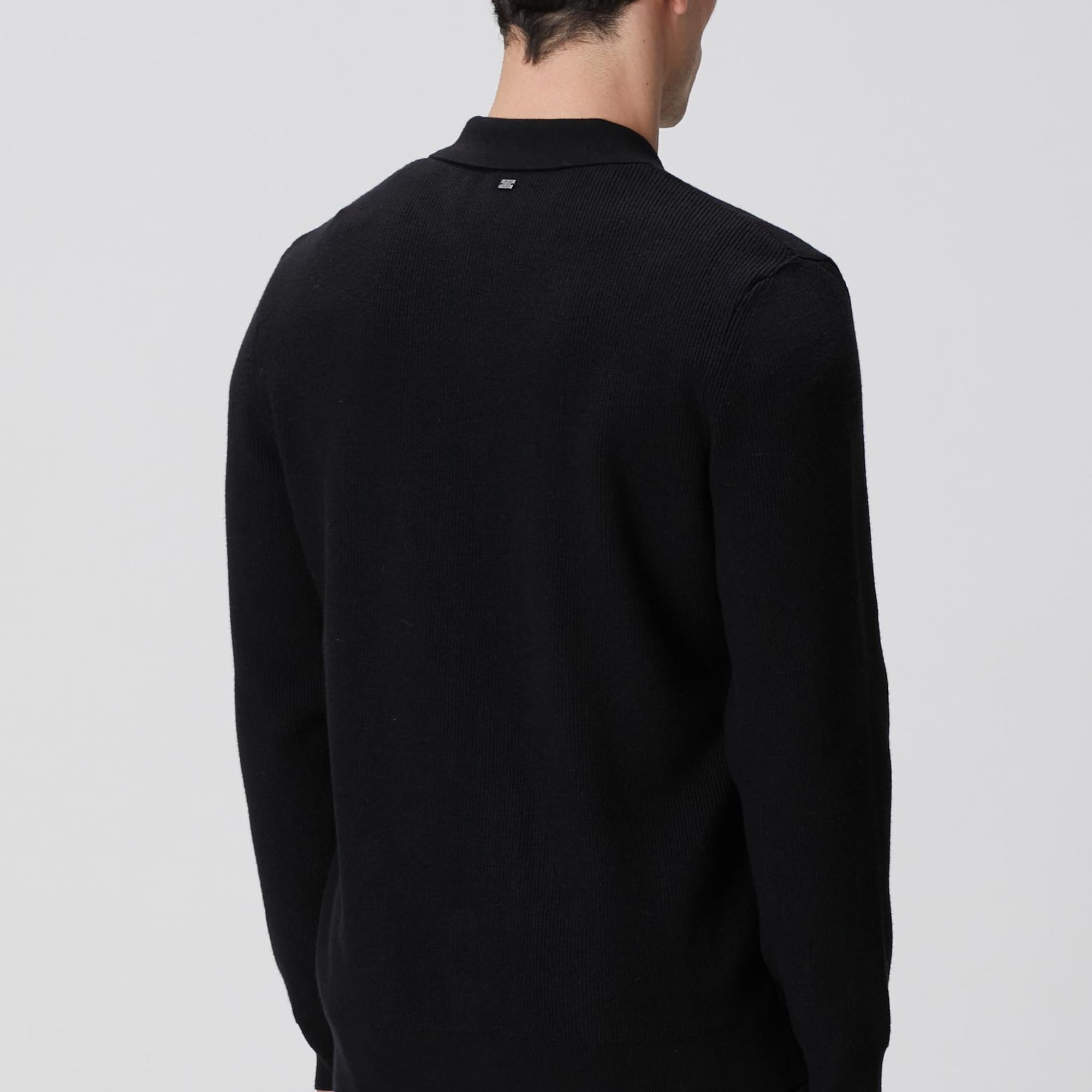 Network Erkek Siyah Polo Yaka Cepli Triko Hırka