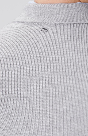  Network Erkek Gri Melanj Polo Yaka Cepli Triko Hırka