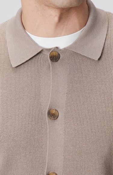  Network Erkek Vizon Polo Yaka Cepli Triko Hırka