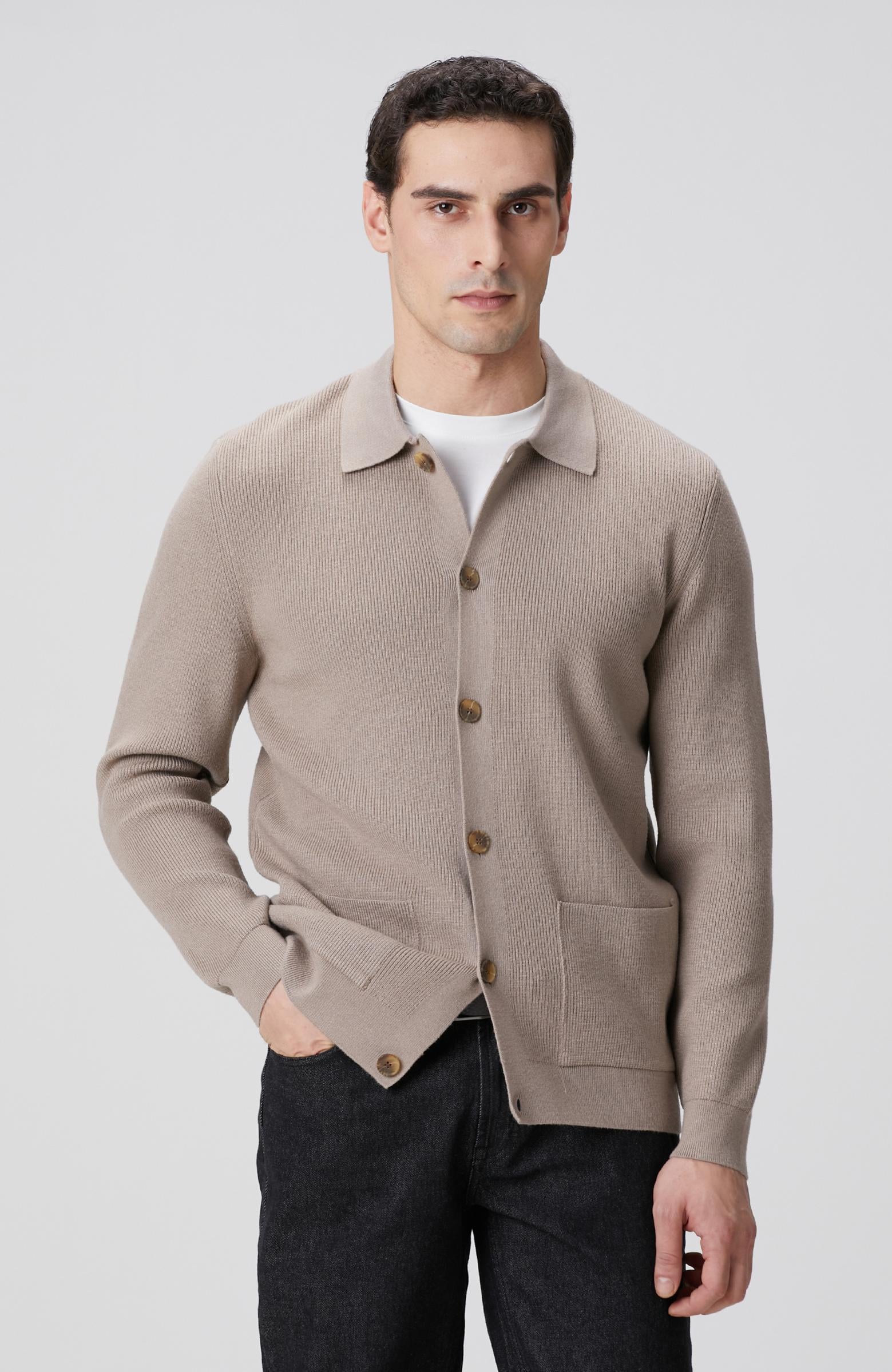  Network Erkek Vizon Polo Yaka Cepli Triko Hırka