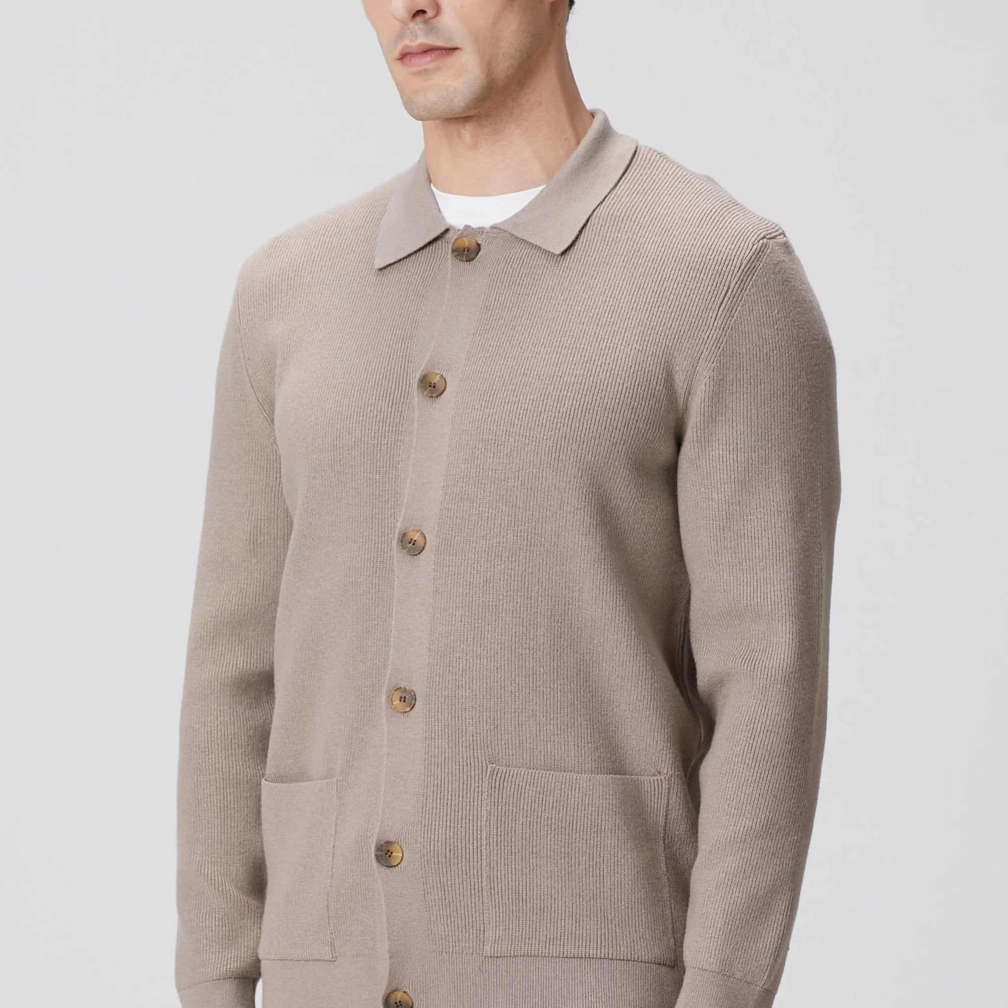 Network Erkek Vizon Polo Yaka Cepli Triko Hırka