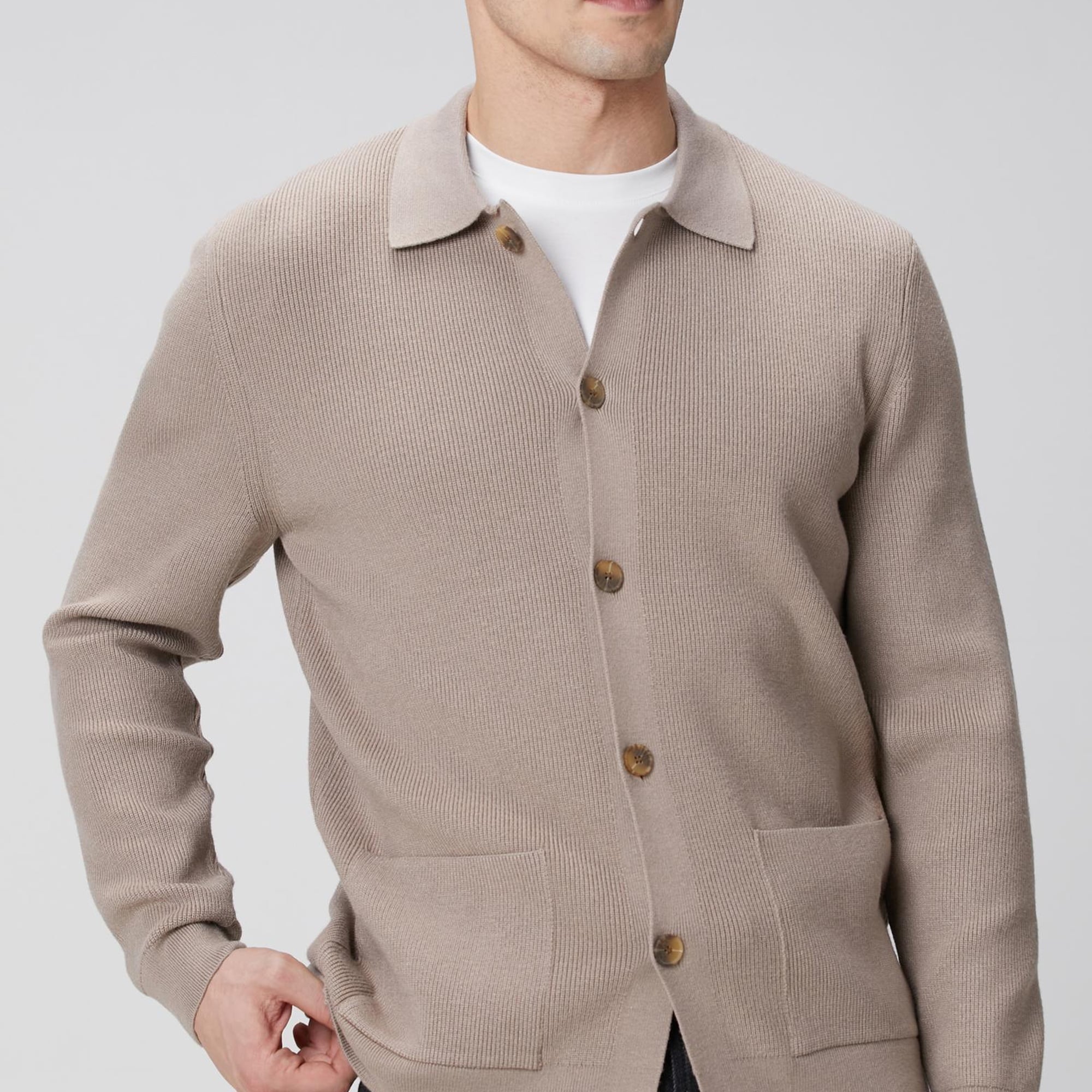 Network Erkek Vizon Polo Yaka Cepli Triko Hırka