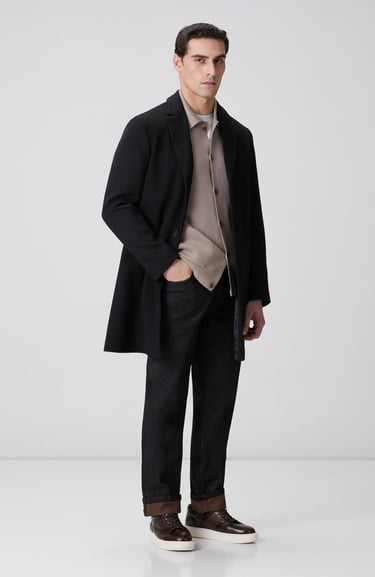  Network Erkek Vizon Polo Yaka Cepli Triko Hırka