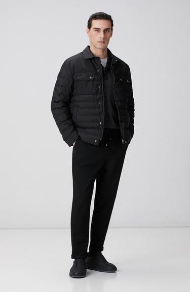  Network Erkek Siyah Fermuarlı Yaka Garnili Sweatshirt