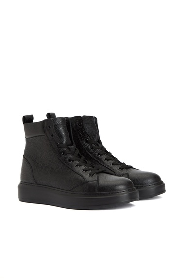  Divarese Erkek Siyah Deri Sneaker Bot