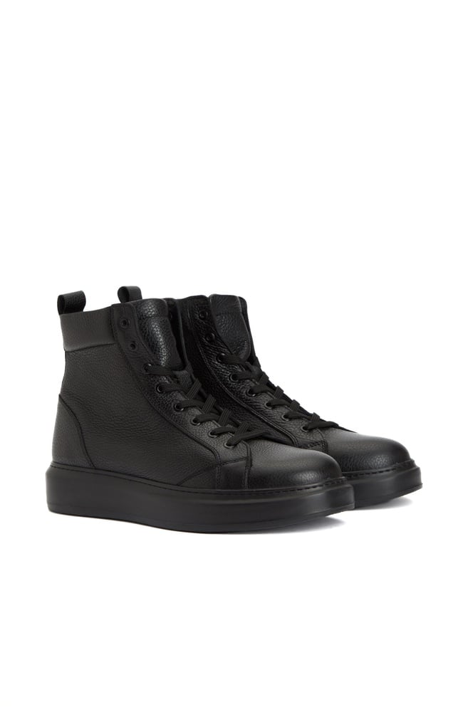  Divarese Erkek Siyah Deri Sneaker Bot