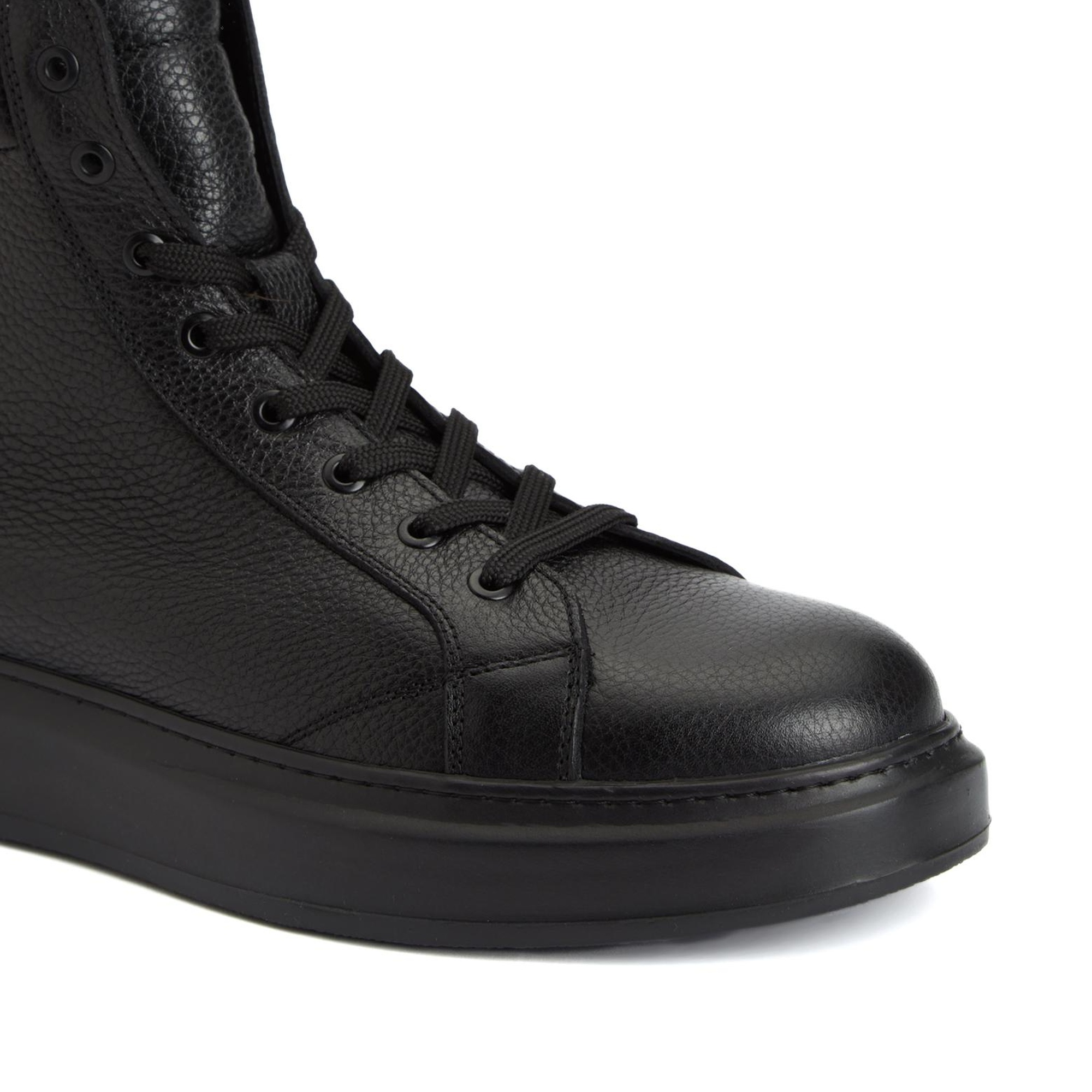 Divarese Erkek Siyah Deri Sneaker Bot