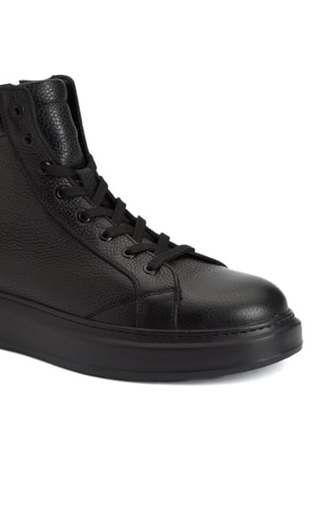  Divarese Erkek Siyah Deri Sneaker Bot