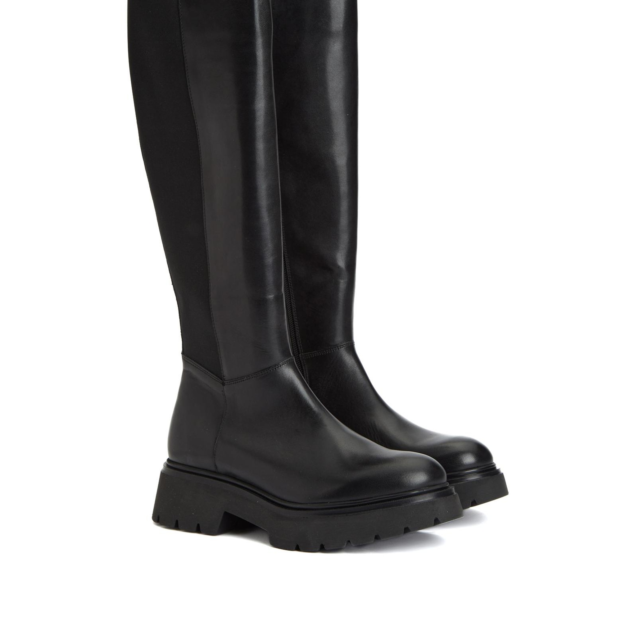 Divarese Kadın Siyah Deri Çizme