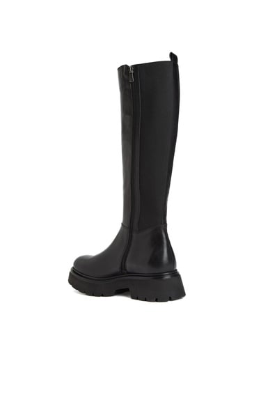  Divarese Kadın Siyah Deri Çizme