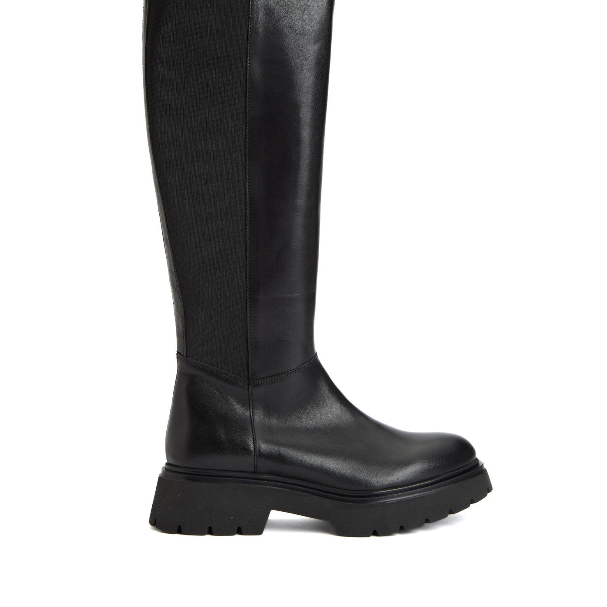 Divarese Kadın Siyah Deri Çizme