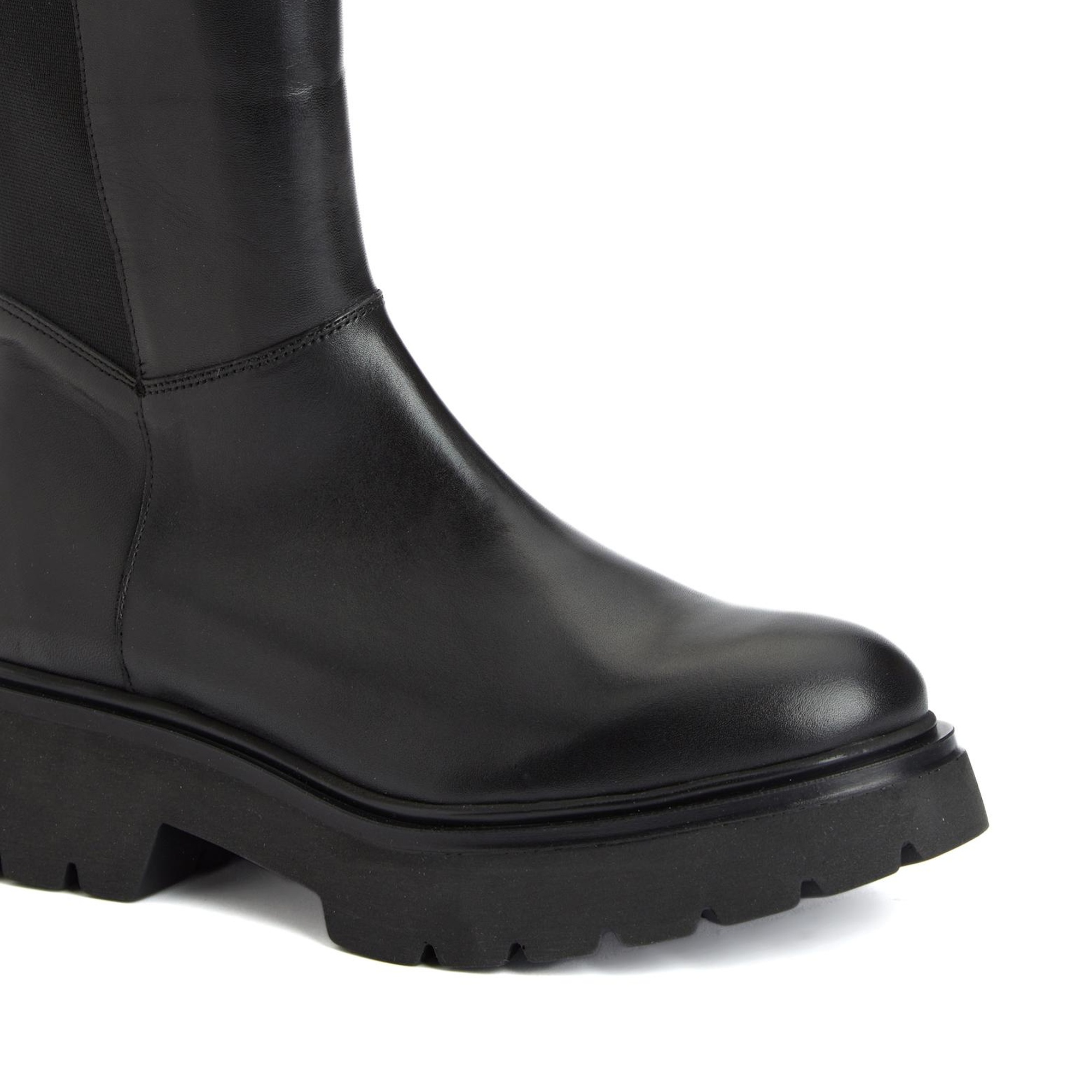 Divarese Kadın Siyah Deri Çizme