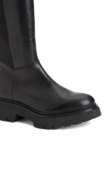  Divarese Kadın Siyah Deri Çizme