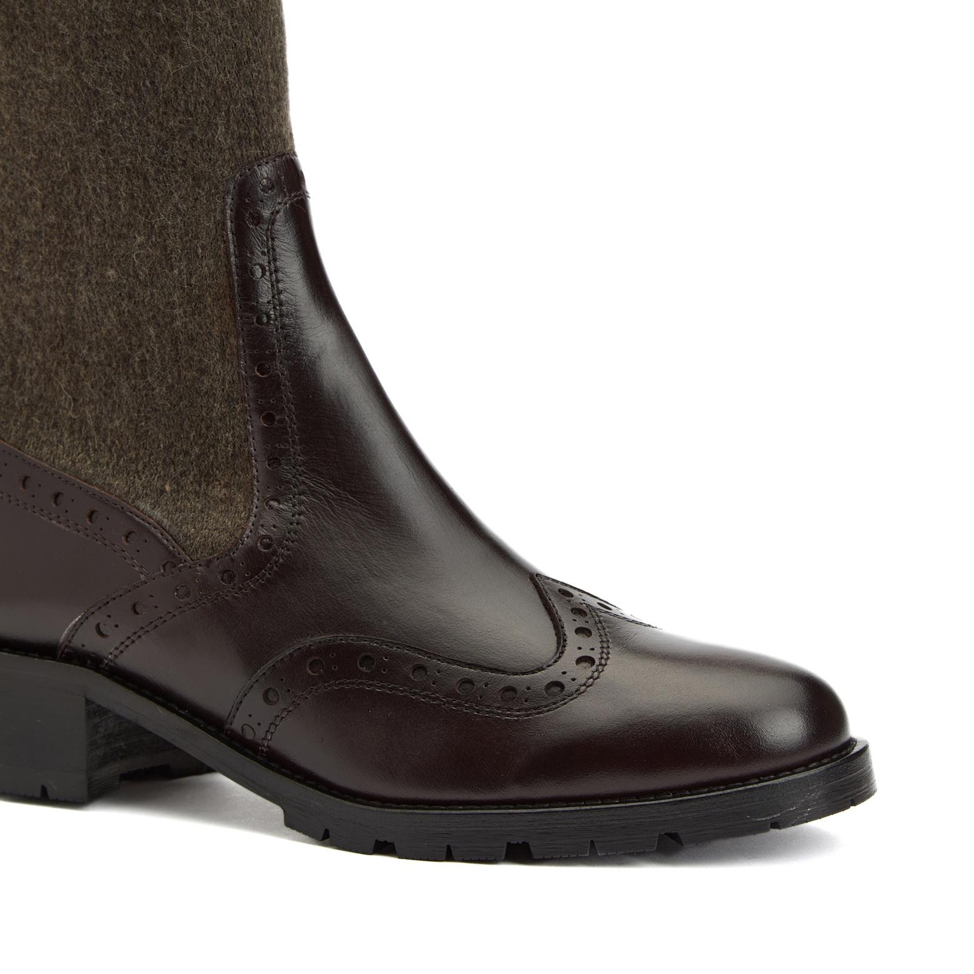 George Hogg Kadın Kahve Lastikli Süet Deri Bot