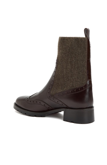  George Hogg Kadın Kahve Lastikli Süet Deri Bot