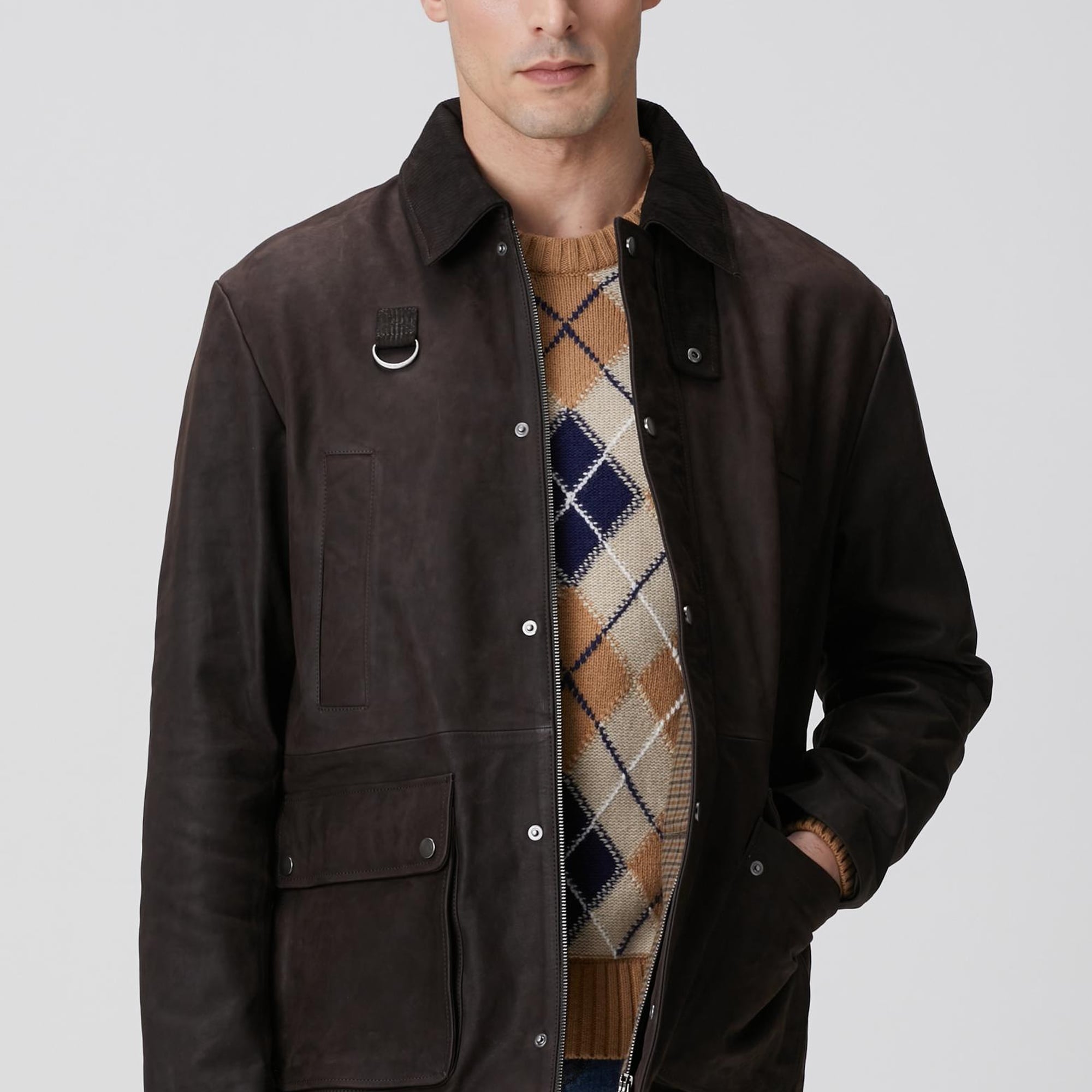 Network Erkek Kahverengi Nubuk Deri Kaban