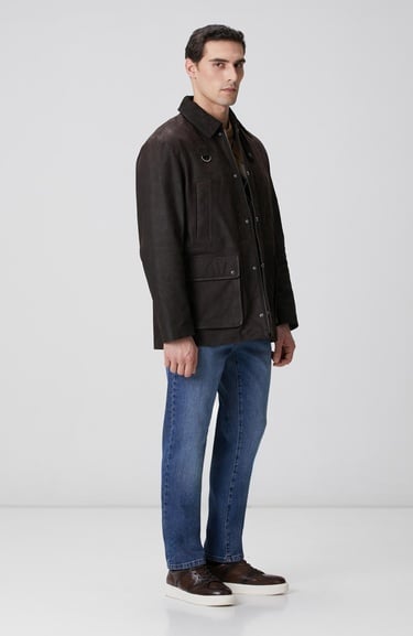  Network Erkek Kahverengi Nubuk Deri Kaban