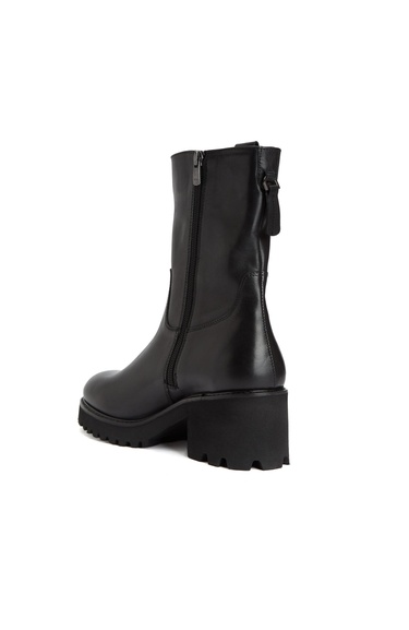  Divarese Kadın Siyah Fermuarlı Deri Bot