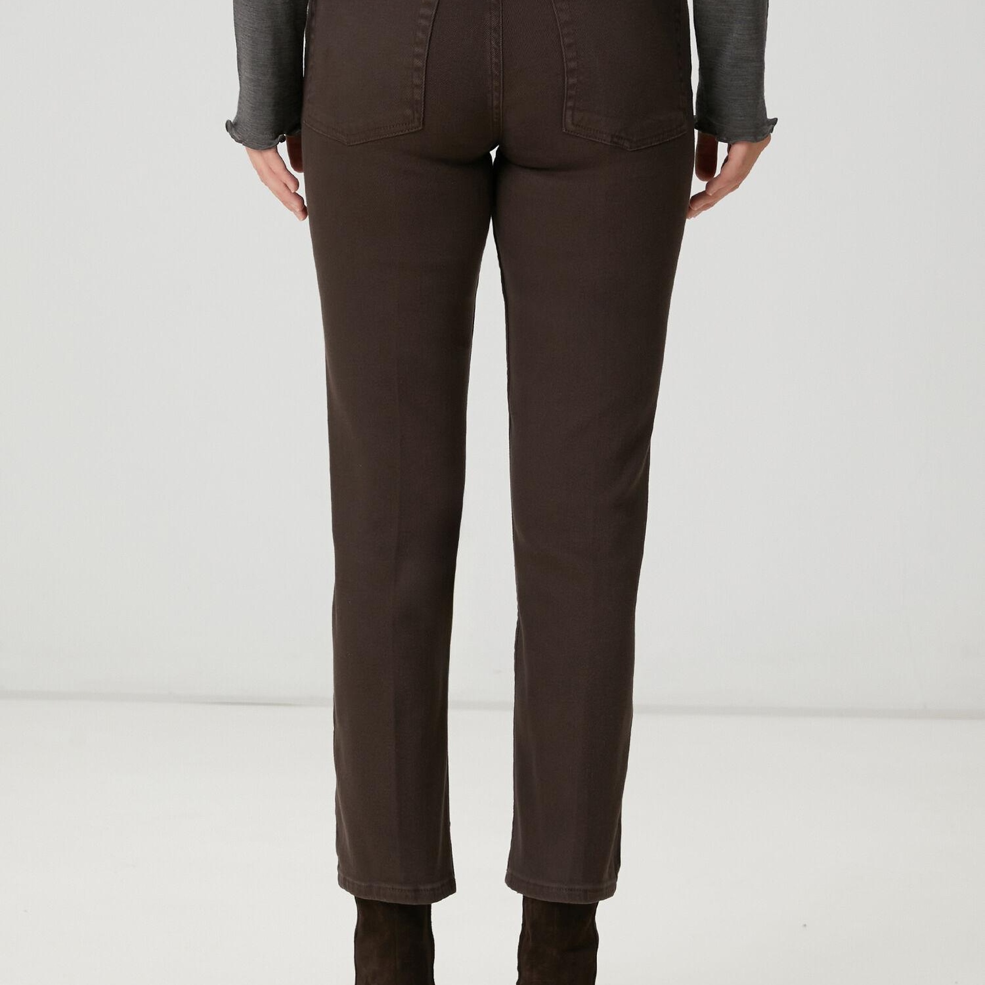 Beymen Club Kadın Kahverengi Straight Jean Pantolon