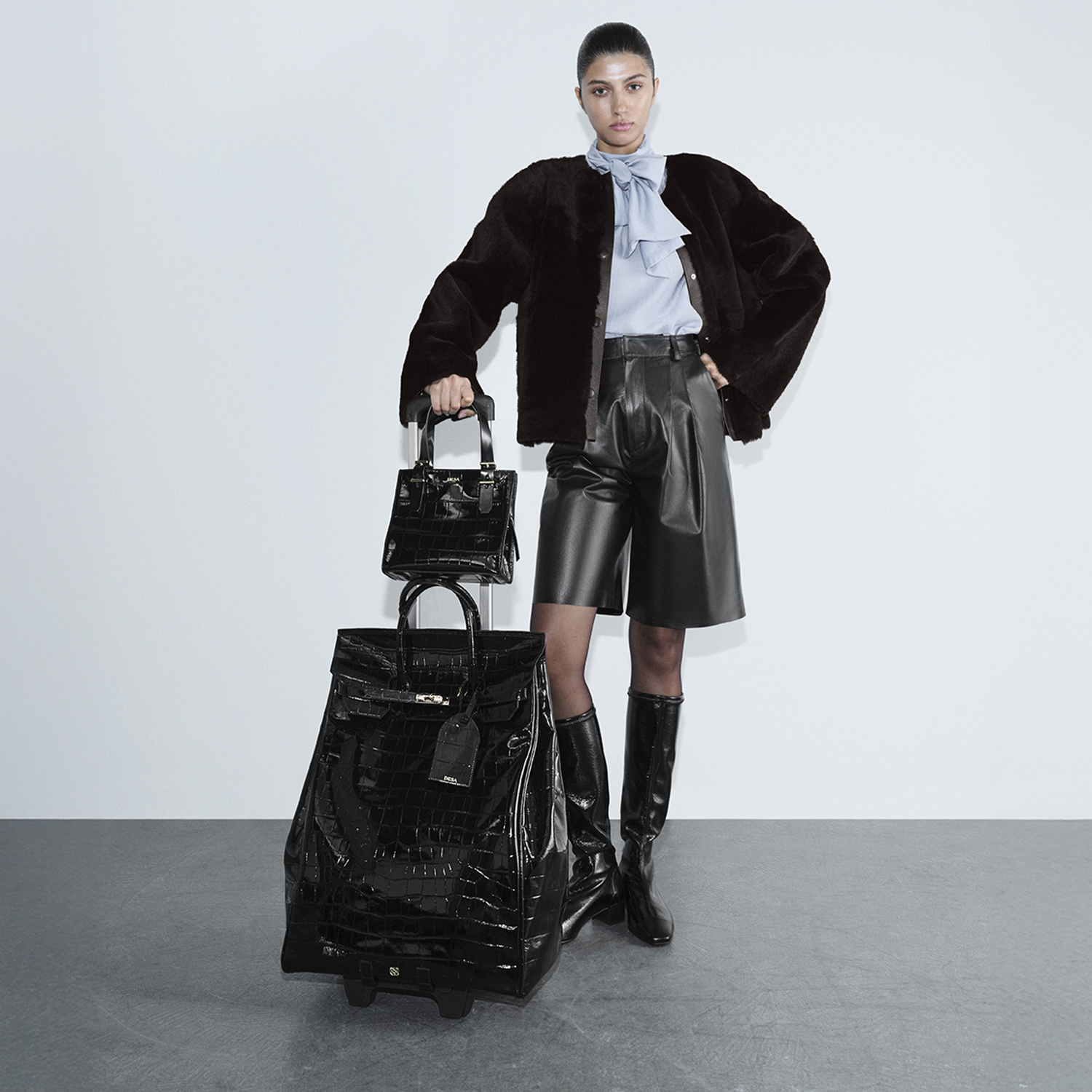  Soley Koyu Kahve Kadın Kürk Ceket