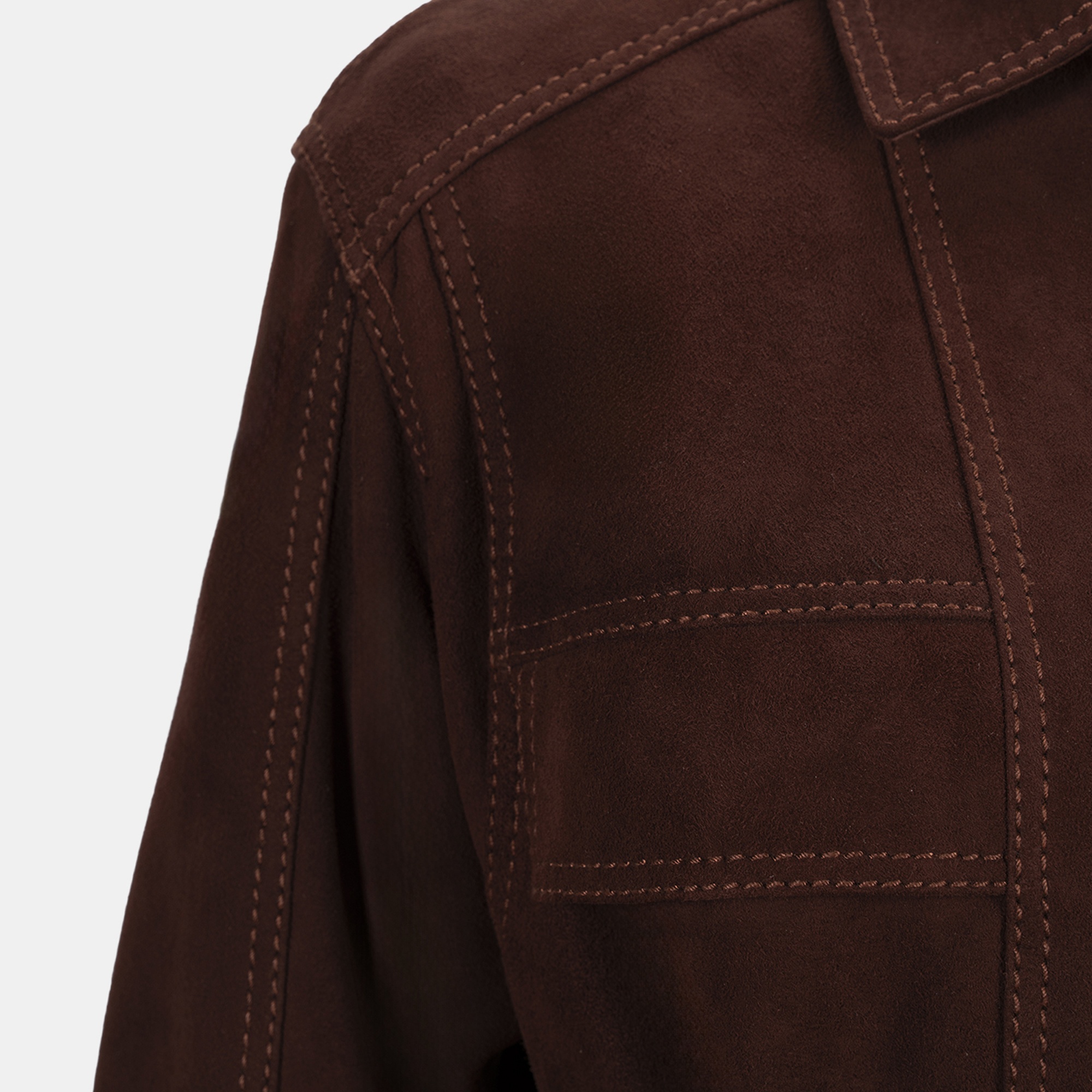 Kadın Bordo Fermuarlı Süet Trençkot