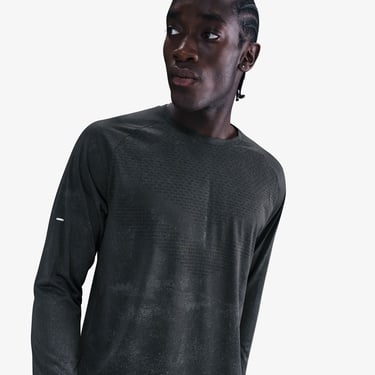  Nike Dri-Fit Stride Erkek Siyah Uzun Kollu T-Shirt