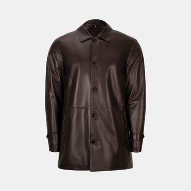  DESA Erkek Kahve Gömlek Yakalı Deri Kaban