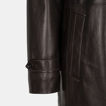  DESA Erkek Kahve Gömlek Yakalı Deri Kaban