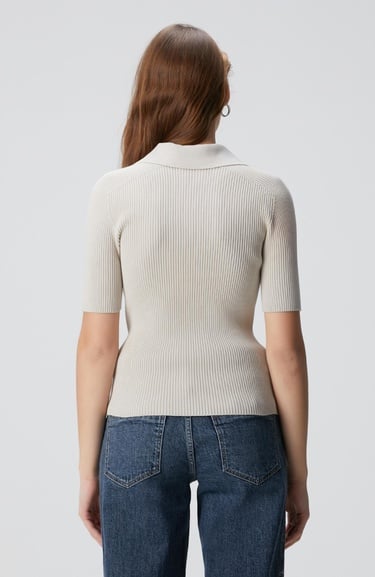  Network Kadın N-Tech Taş Polo Yaka Triko Kazak