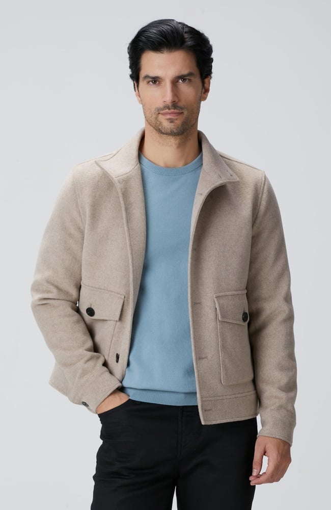  Network Erkek Bej Yün Karışımlı Mont
