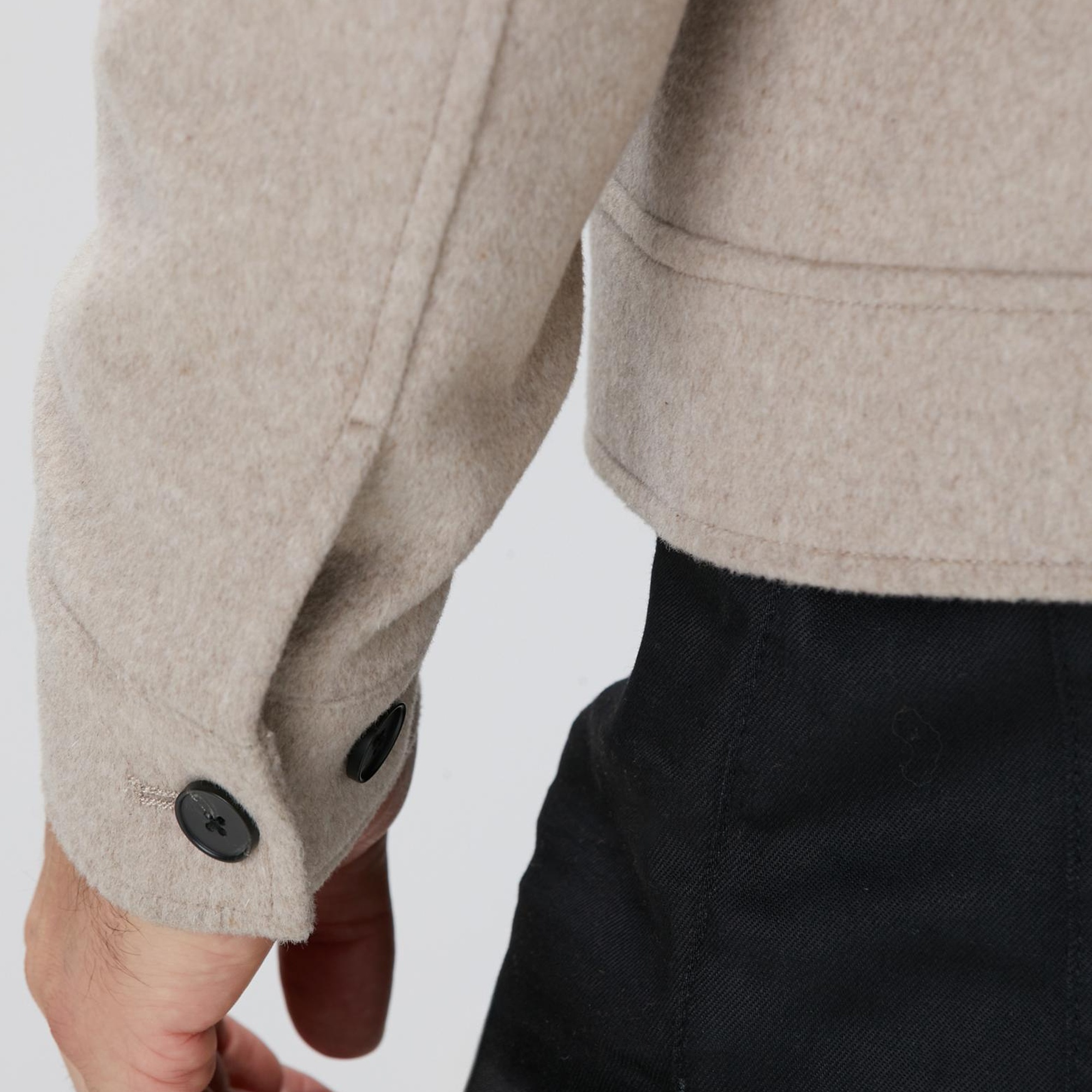 Network Erkek Bej Yün Karışımlı Mont