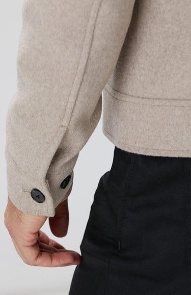  Network Erkek Bej Yün Karışımlı Mont