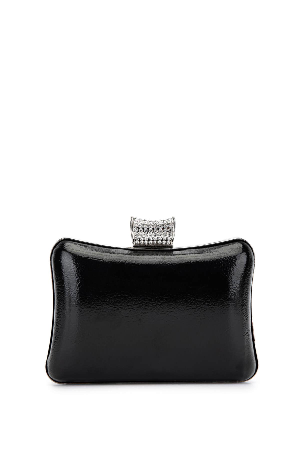  Tamer Tanca Kadın Vegan Siyah Abiye Çanta