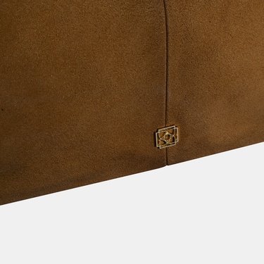  Kadın Taba Süet Deri Omuz Çantası