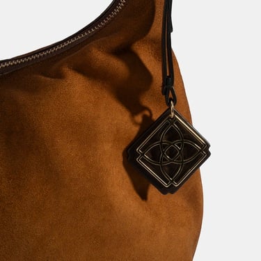  Kadın Taba Süet Deri Omuz Çantası