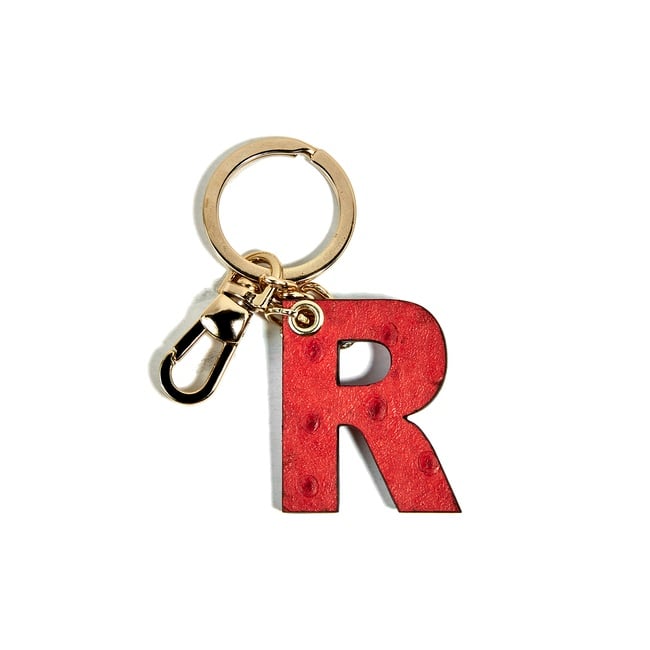  R Harfi Deri Anahtarlık